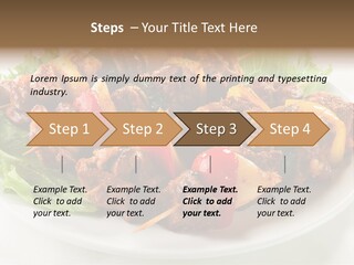Vegetable Shish Stick PowerPoint Template