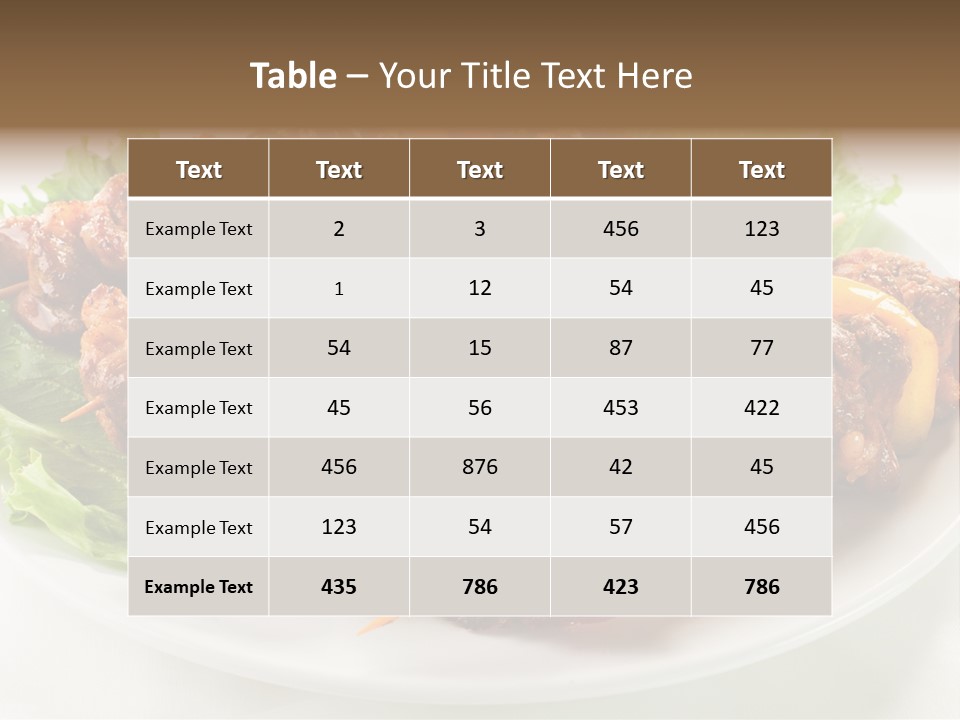 Vegetable Shish Stick PowerPoint Template