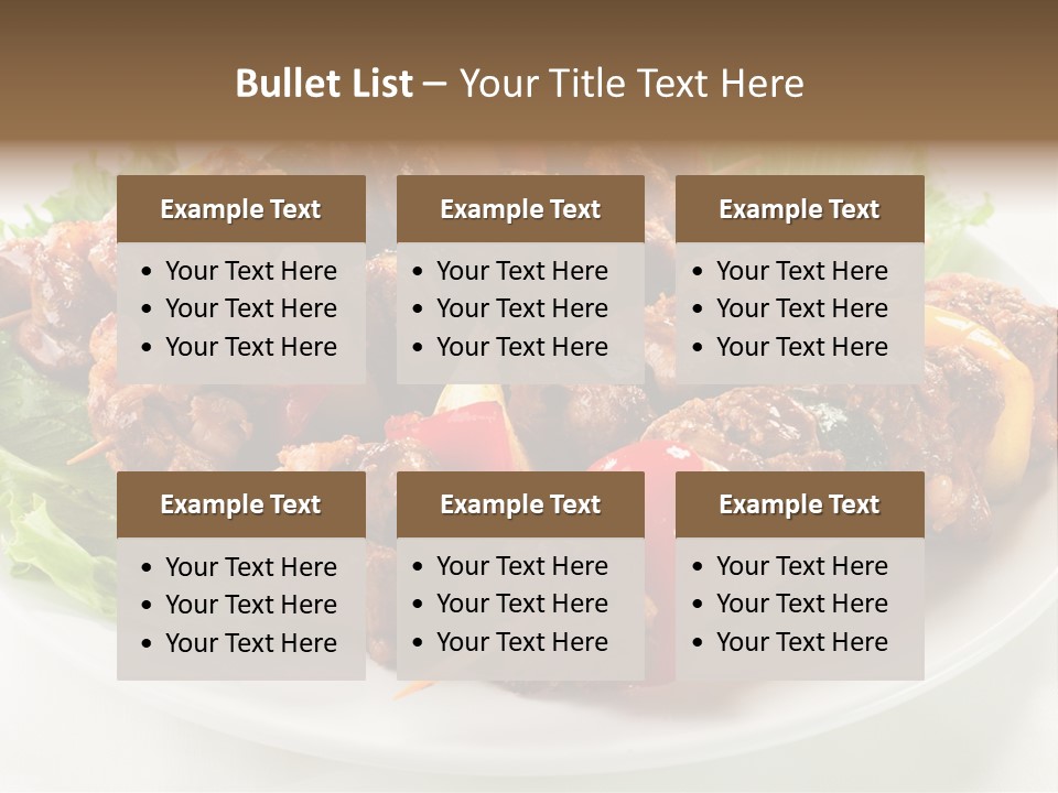 Vegetable Shish Stick PowerPoint Template