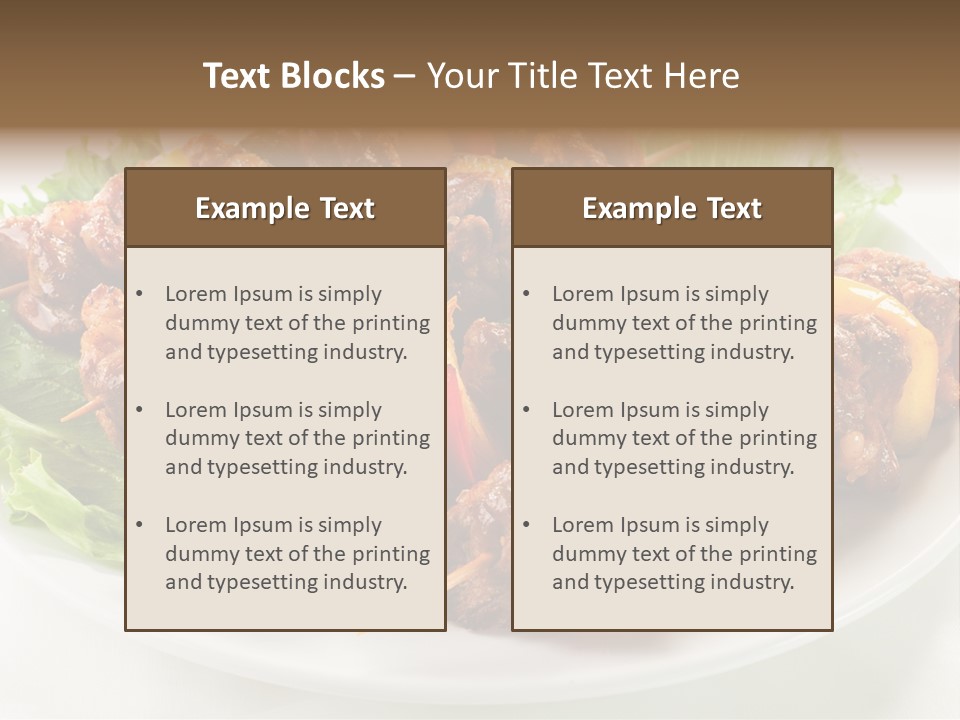 Vegetable Shish Stick PowerPoint Template