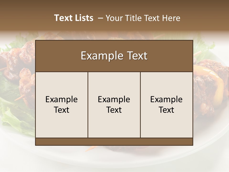 Vegetable Shish Stick PowerPoint Template