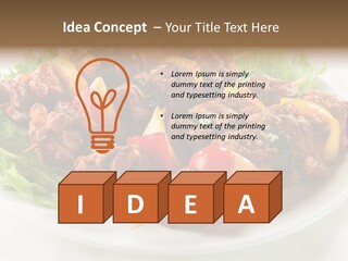 Vegetable Shish Stick PowerPoint Template