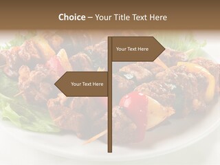 Vegetable Shish Stick PowerPoint Template