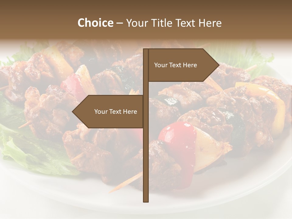 Vegetable Shish Stick PowerPoint Template