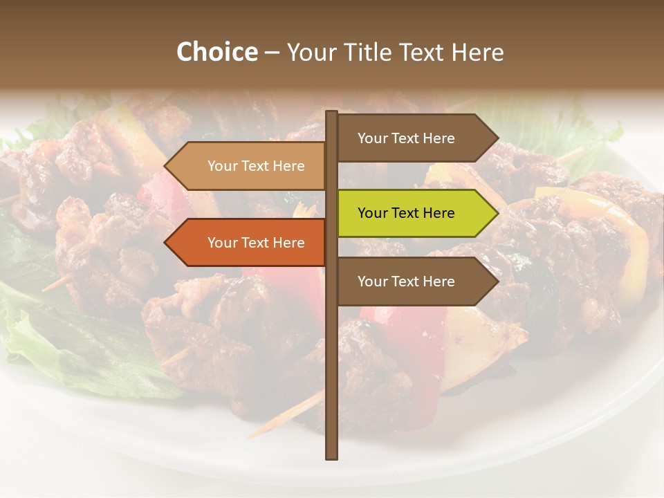 Vegetable Shish Stick PowerPoint Template