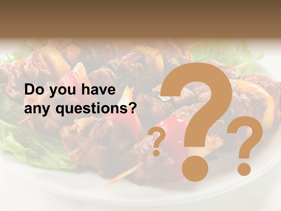 Vegetable Shish Stick PowerPoint Template