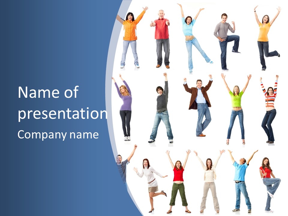 Message Person Glad PowerPoint Template