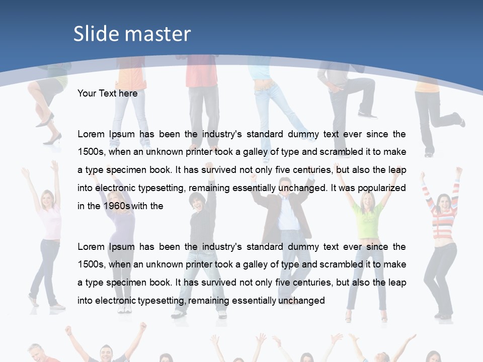 Message Person Glad PowerPoint Template