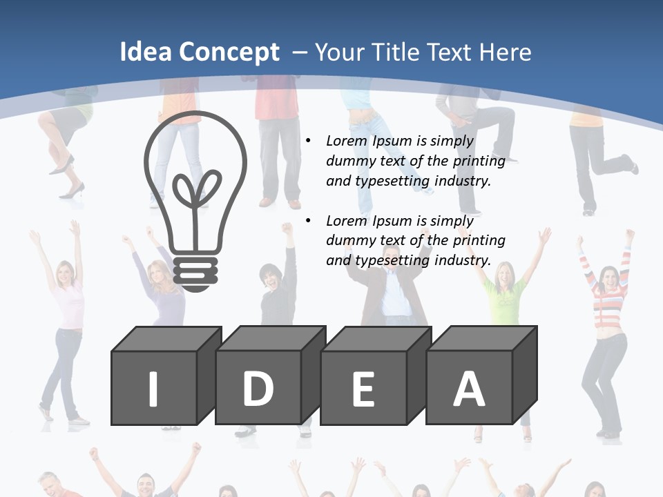 Message Person Glad PowerPoint Template