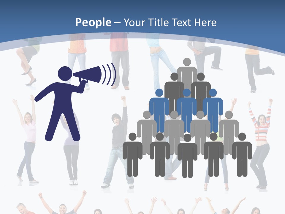 Message Person Glad PowerPoint Template