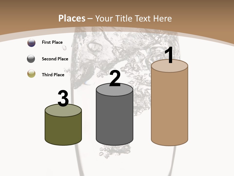 Cold Droplets White Background PowerPoint Template