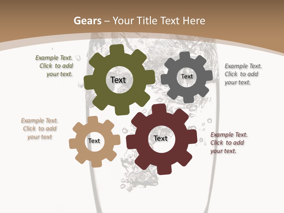 Cold Droplets White Background PowerPoint Template