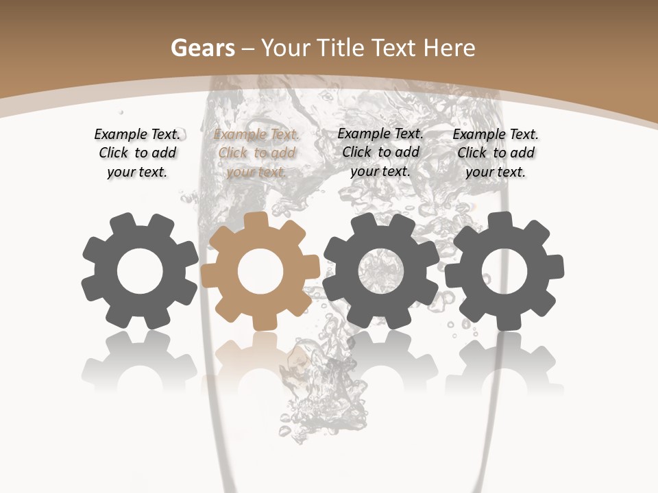 Cold Droplets White Background PowerPoint Template