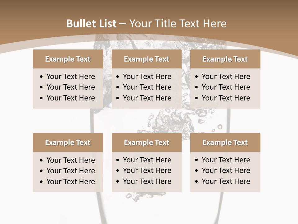 Cold Droplets White Background PowerPoint Template