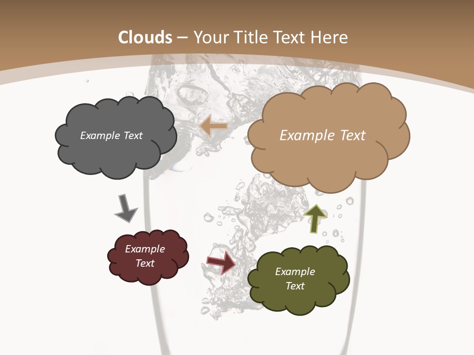 Cold Droplets White Background PowerPoint Template