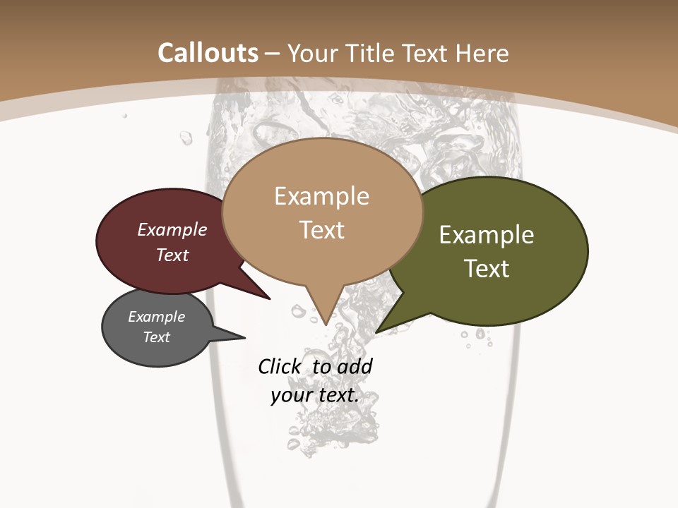 Cold Droplets White Background PowerPoint Template