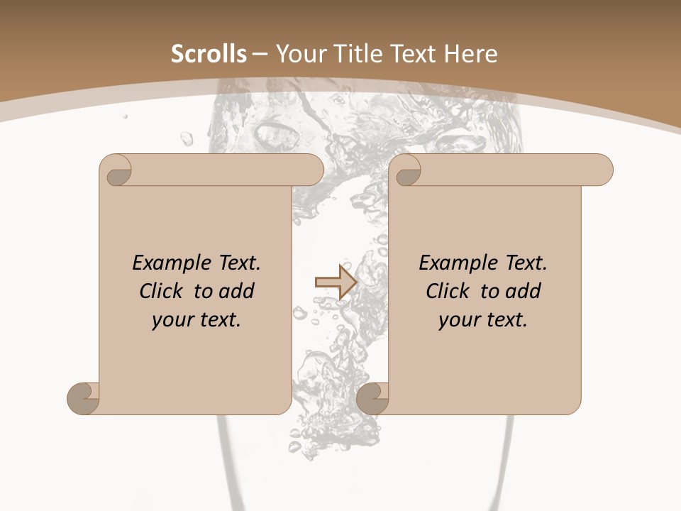 Cold Droplets White Background PowerPoint Template