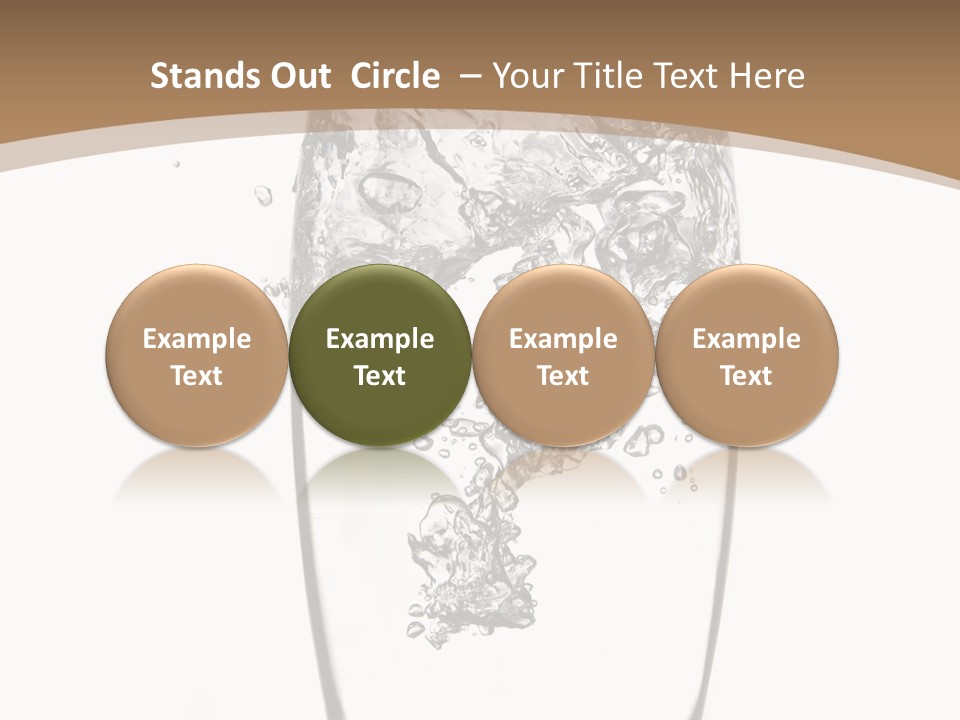 Cold Droplets White Background PowerPoint Template