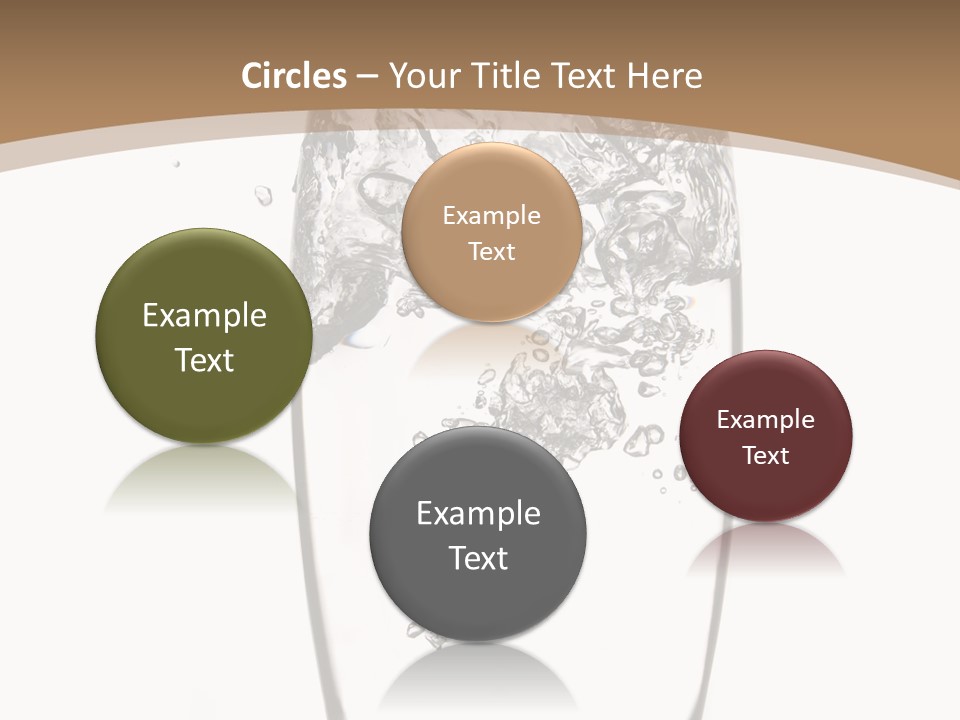 Cold Droplets White Background PowerPoint Template