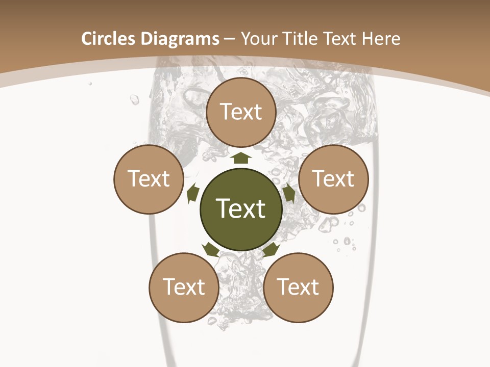 Cold Droplets White Background PowerPoint Template