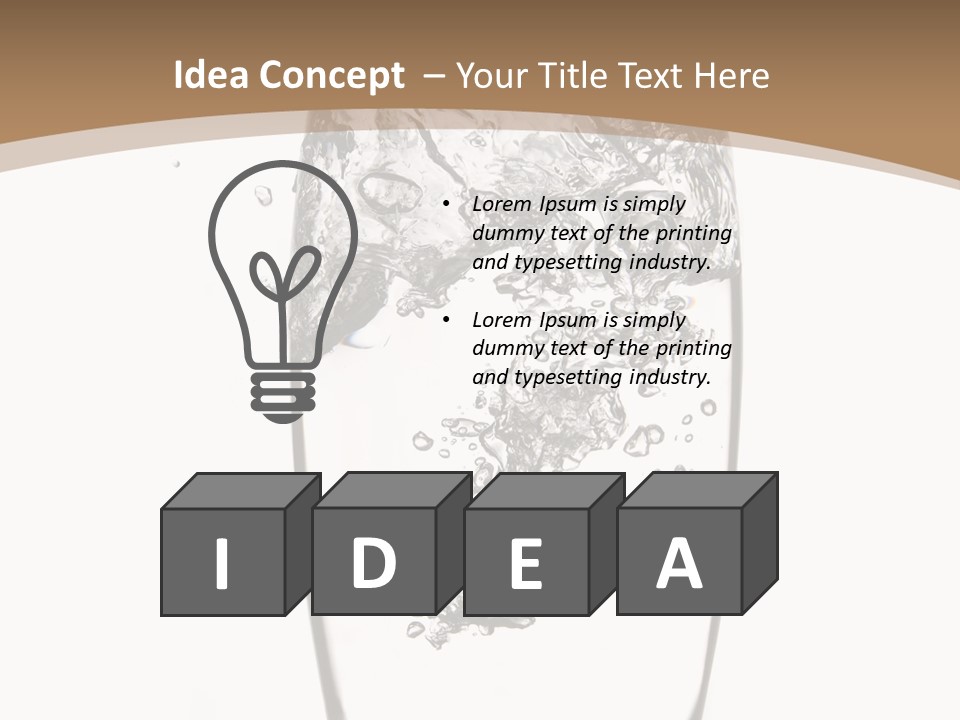 Cold Droplets White Background PowerPoint Template