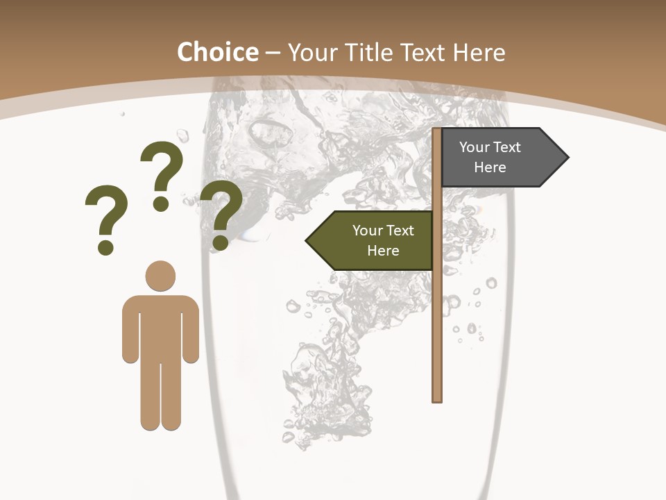 Cold Droplets White Background PowerPoint Template