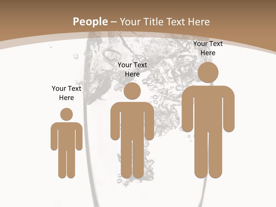 Cold Droplets White Background PowerPoint Template