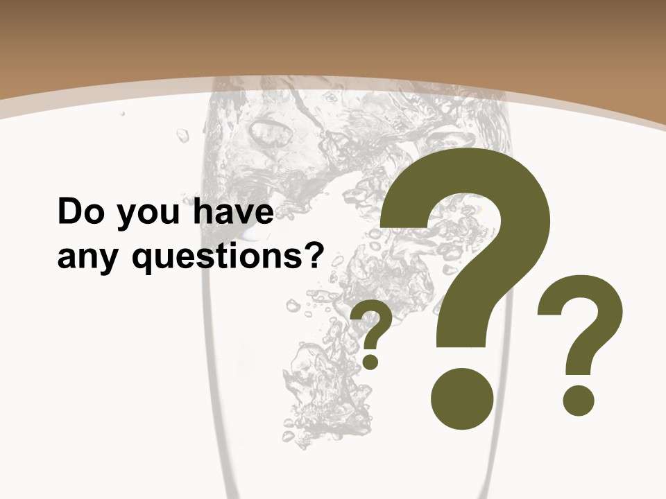 Cold Droplets White Background PowerPoint Template