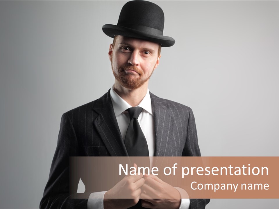 Adult Beard Classic PowerPoint Template