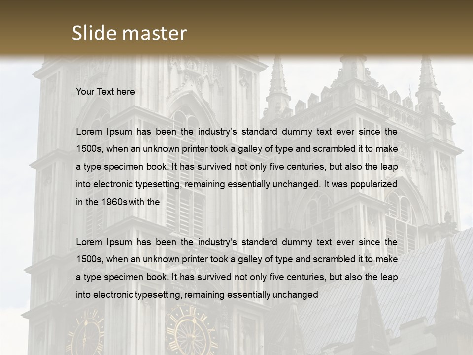 Abbey Town Angel PowerPoint Template