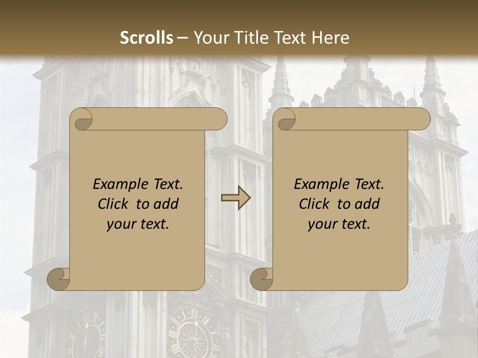 Abbey Town Angel PowerPoint Template