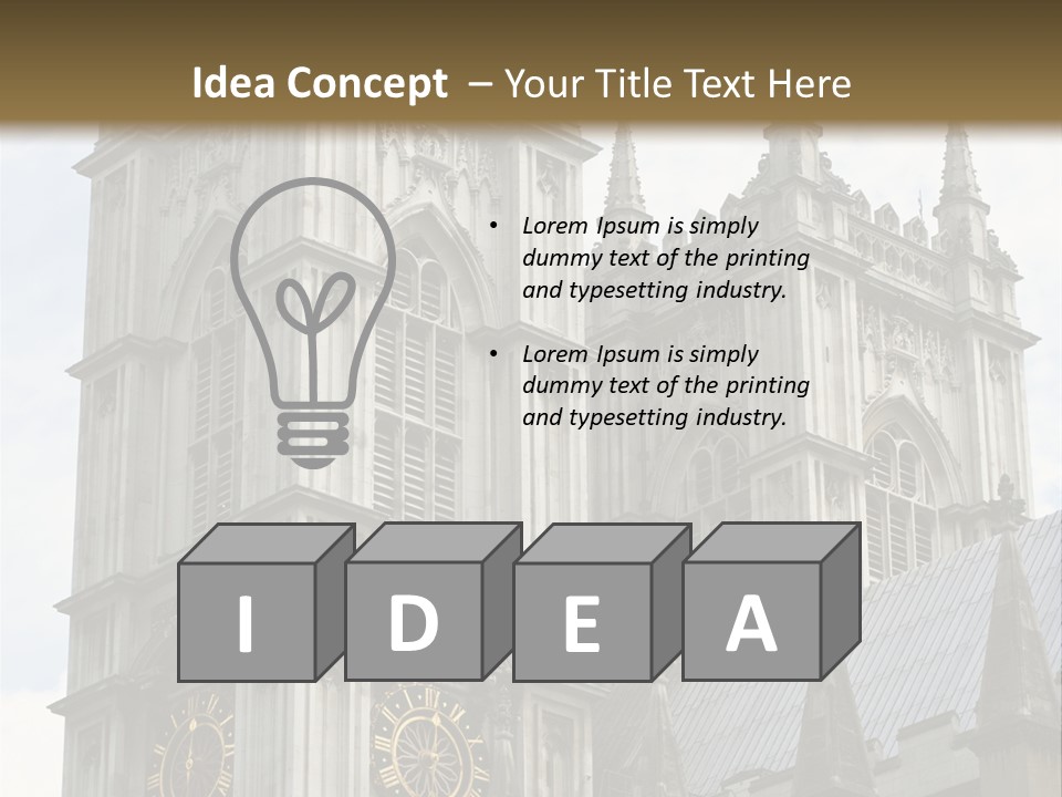 Abbey Town Angel PowerPoint Template