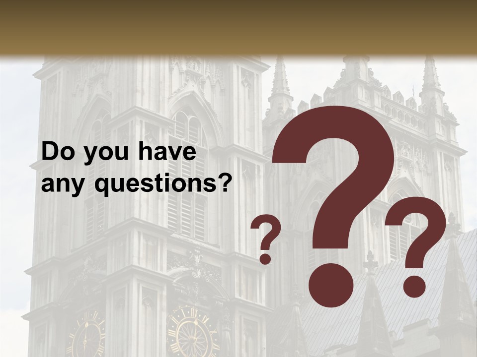 Abbey Town Angel PowerPoint Template