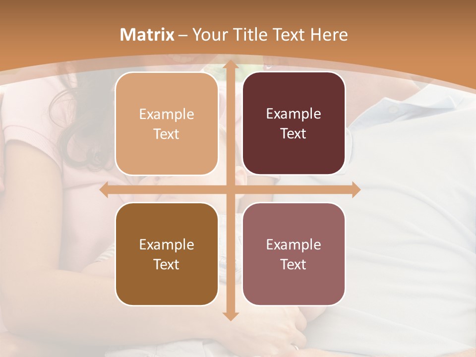 Three People Peaceful At Home PowerPoint Template