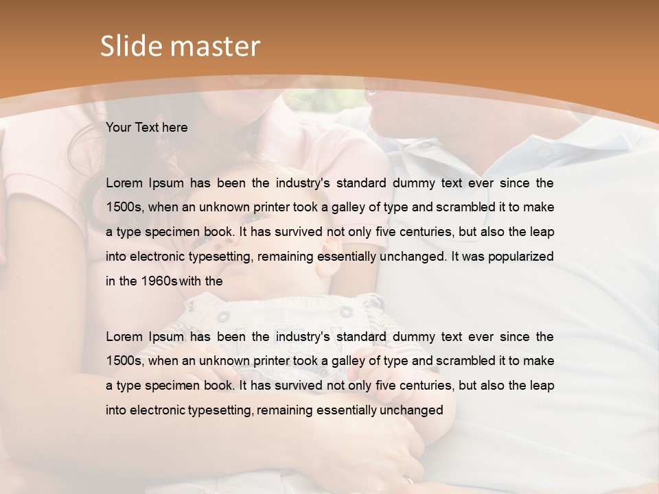 Three People Peaceful At Home PowerPoint Template