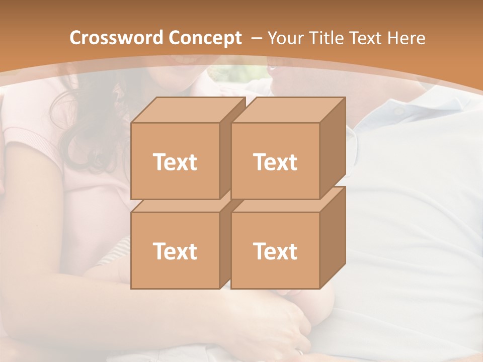 Three People Peaceful At Home PowerPoint Template