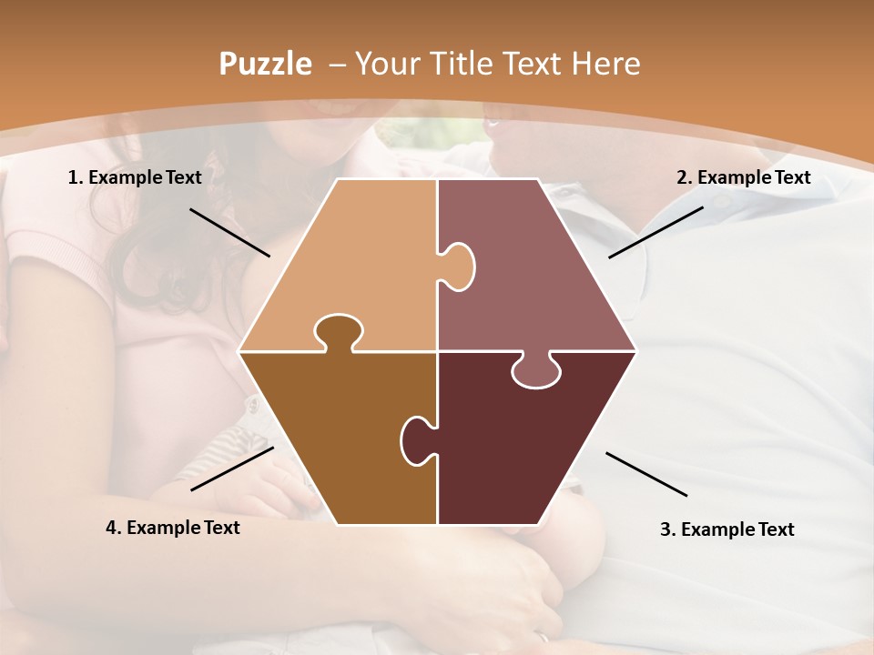 Three People Peaceful At Home PowerPoint Template