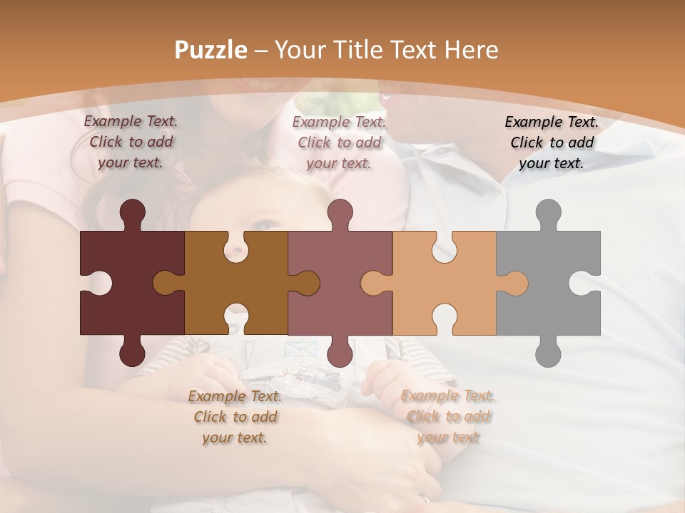 Three People Peaceful At Home PowerPoint Template