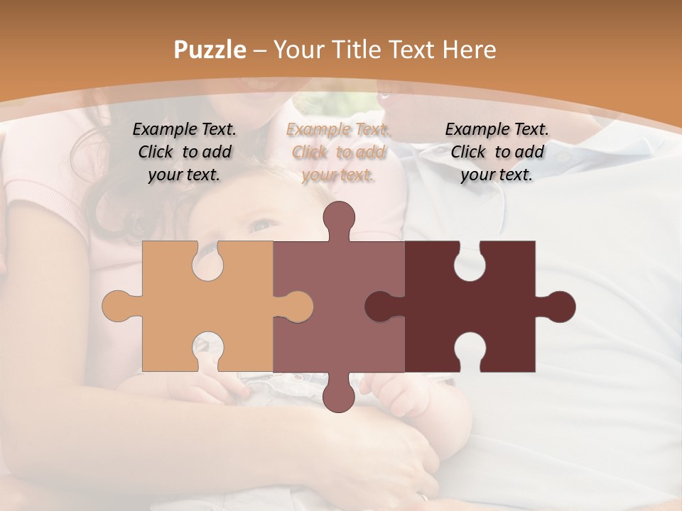 Three People Peaceful At Home PowerPoint Template