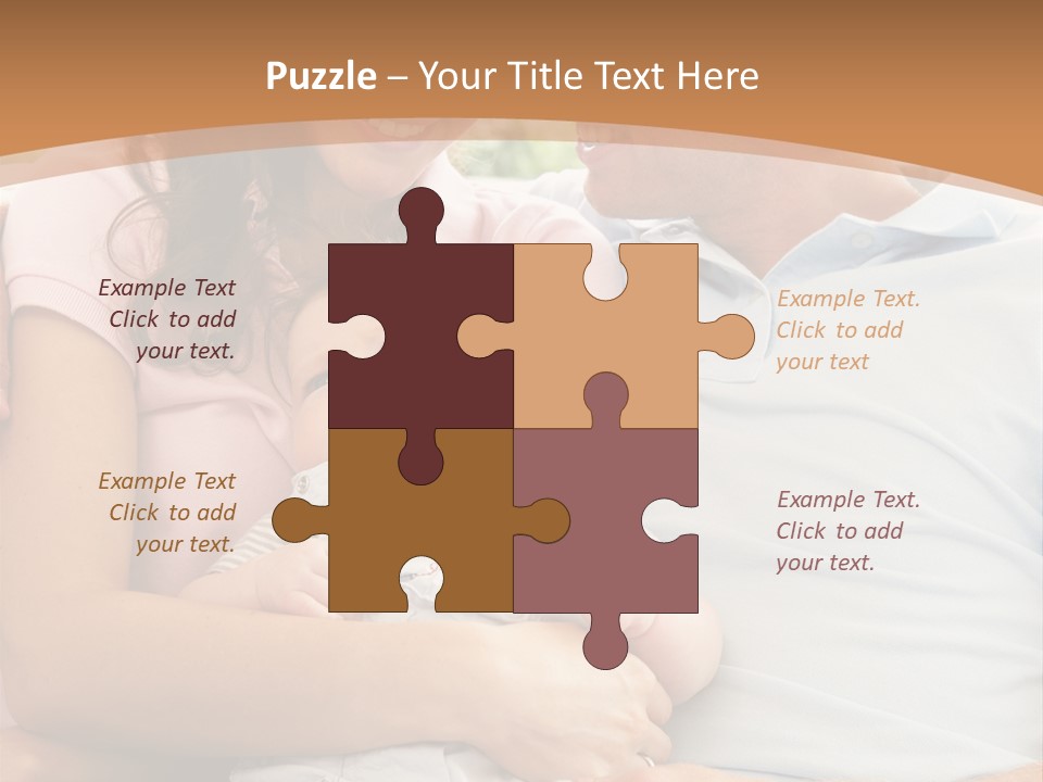 Three People Peaceful At Home PowerPoint Template