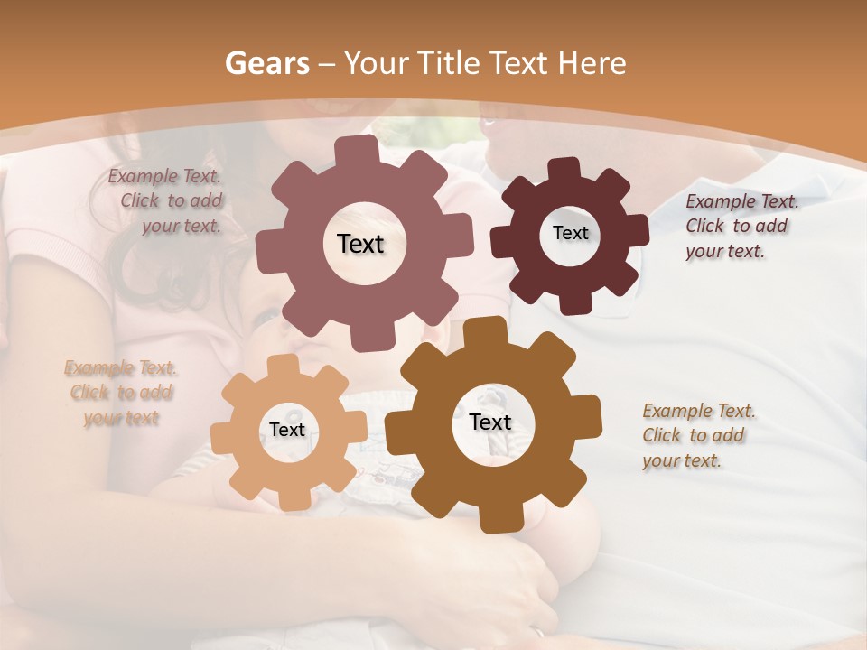 Three People Peaceful At Home PowerPoint Template