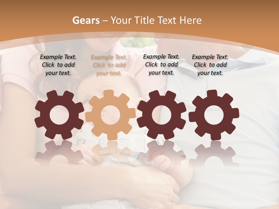 Three People Peaceful At Home PowerPoint Template