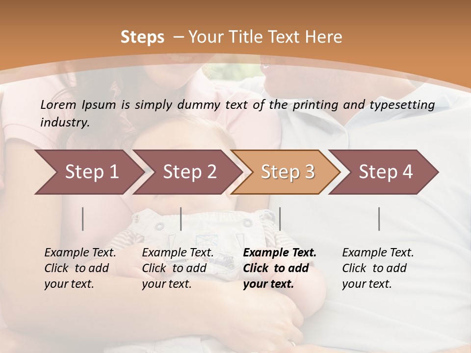 Three People Peaceful At Home PowerPoint Template