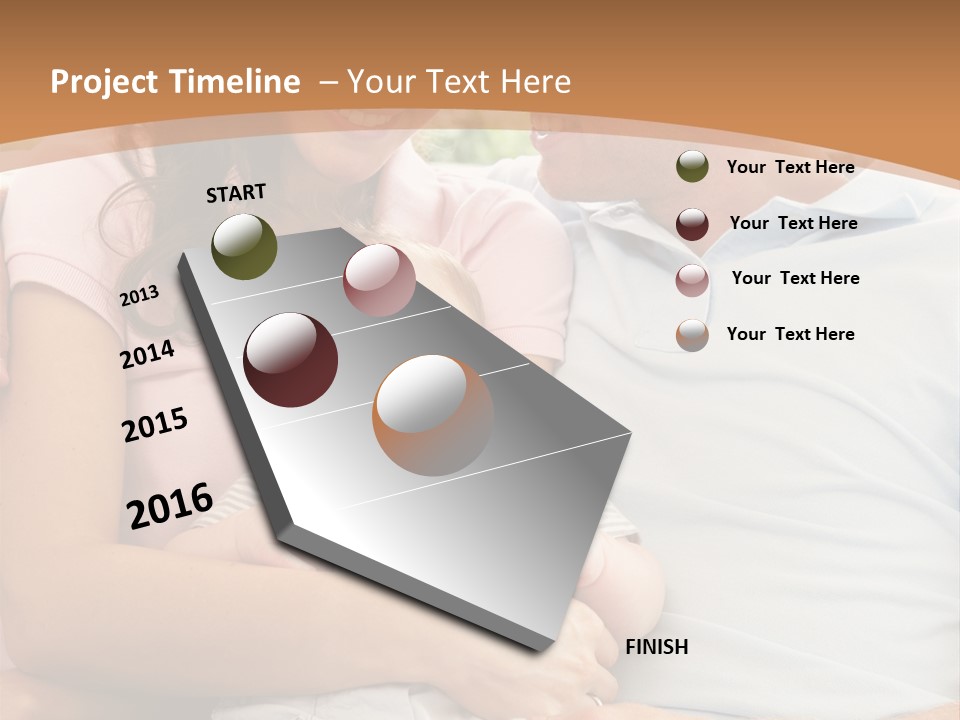 Three People Peaceful At Home PowerPoint Template