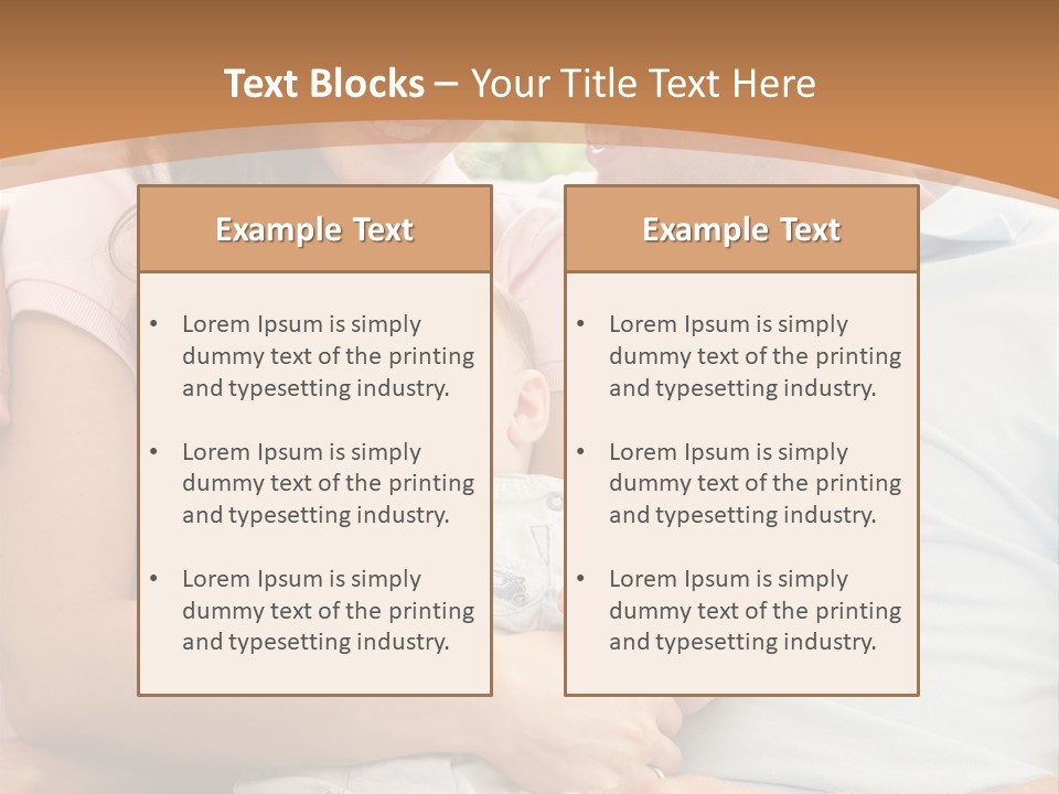Three People Peaceful At Home PowerPoint Template