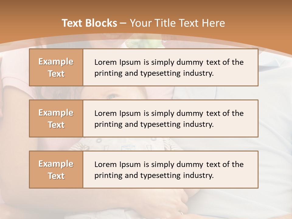 Three People Peaceful At Home PowerPoint Template