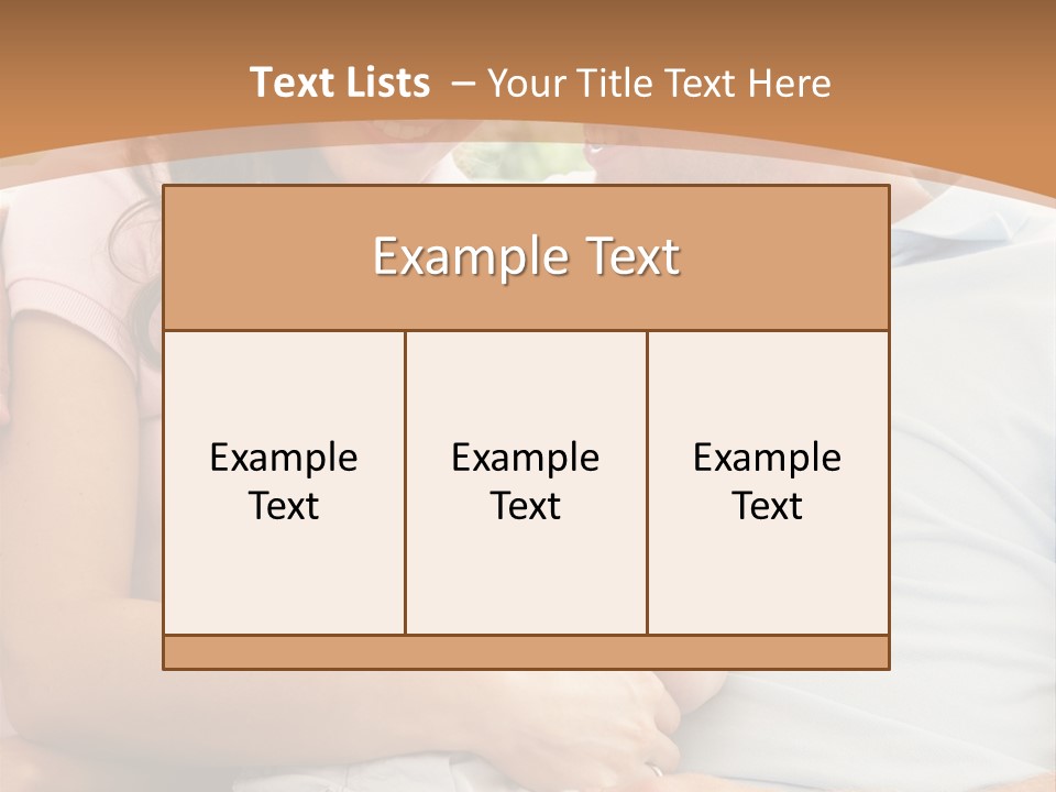 Three People Peaceful At Home PowerPoint Template