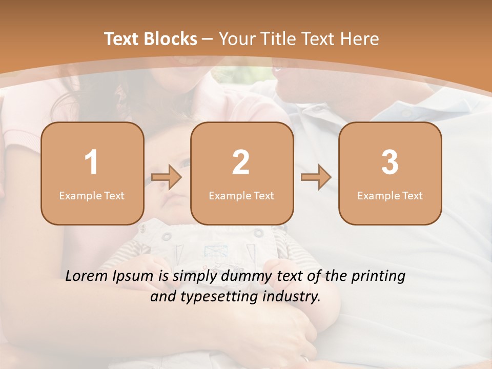 Three People Peaceful At Home PowerPoint Template