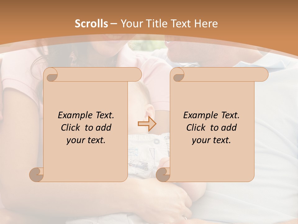 Three People Peaceful At Home PowerPoint Template