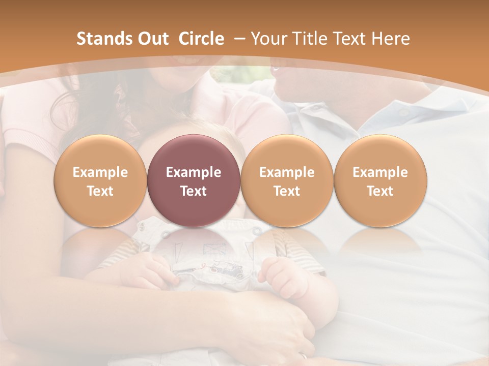 Three People Peaceful At Home PowerPoint Template